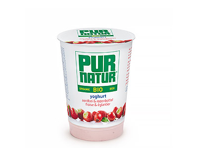 Pur Natur organic Strawberries & rosehip yogurt 500g